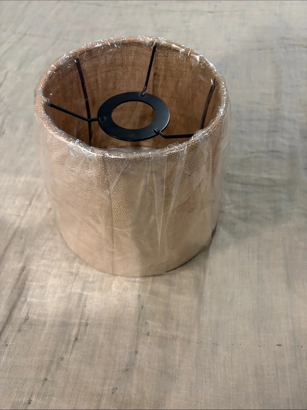 Pottery Barn Burlap Drum pendant/ sconce Shade - Natural Tan